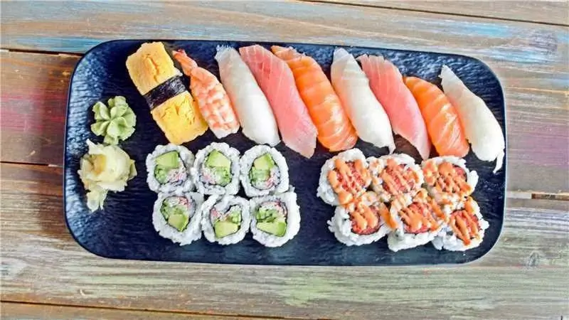 Premium Sushi Selection - Varied rolls, sashimi & tamago, served with condiments at Bestea & Sushi, a Japanese restaurant in Oviedo